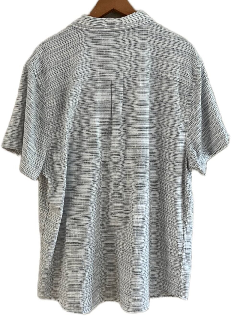 Marine Layer Men's Stretch Selvage Short Sleeve T-Shirt Size XL Blue Mini Stripe - Picture 8 of 11